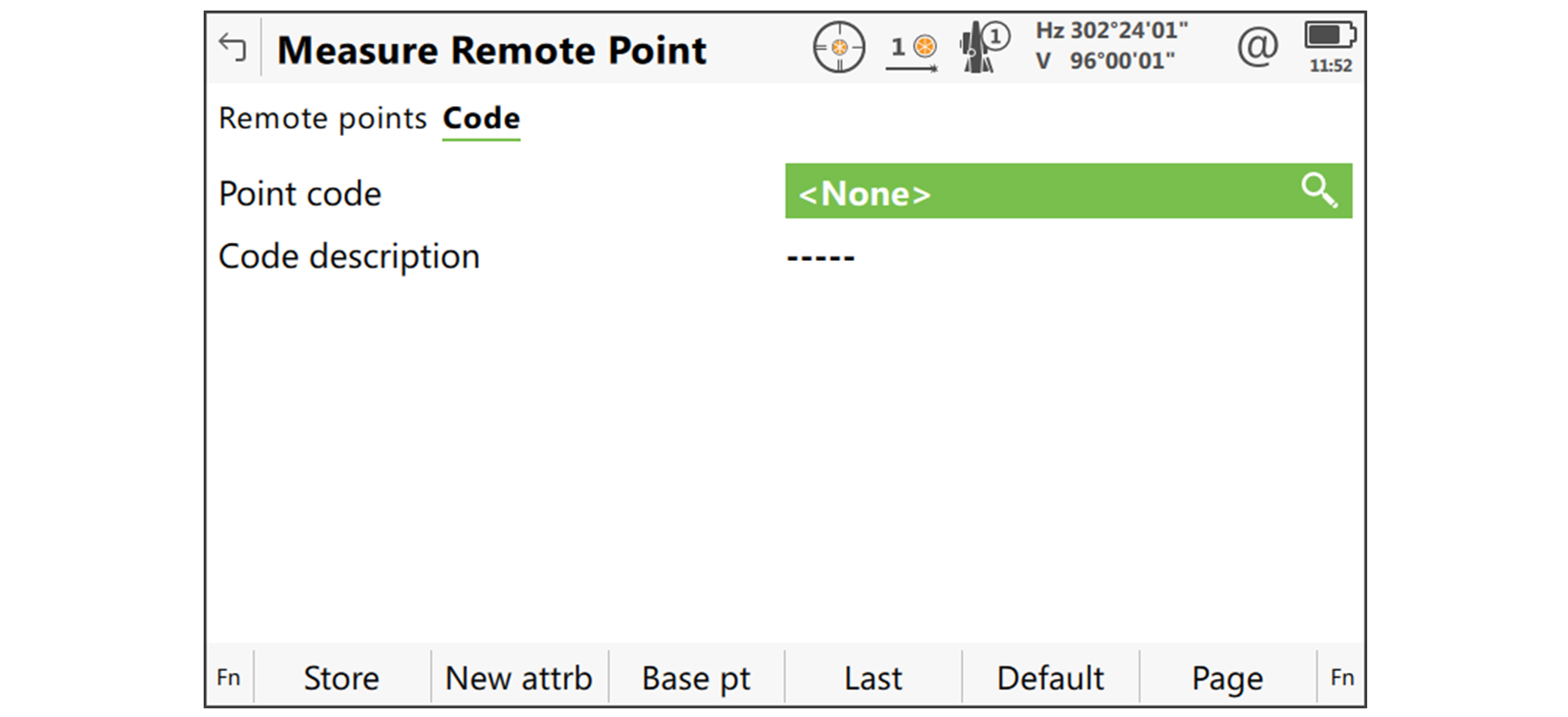 code remote point